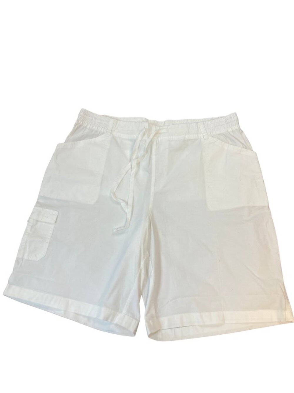 CATO Est 1946 White Cotton Shorts 5 Pocket Design Gathered Waist Size 14